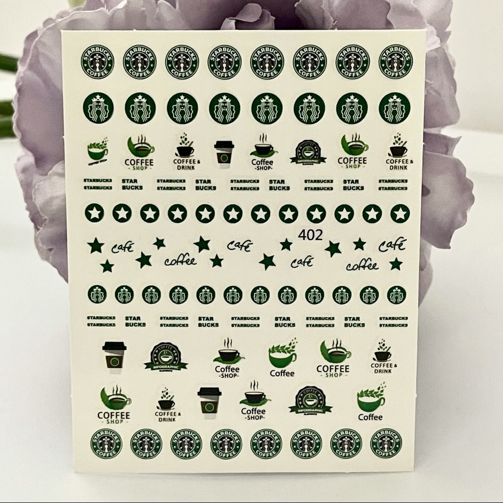 Luxury Designer Logo Fingernail Art Stickers